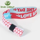 New product polyester ribbon wristbands with colorful lock