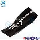 DAWEI brand quality design wholesale Big puller plating teeth metal zipper for clothing