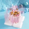 [ready sample free] clear plastic cake box packaging