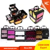 Small Colorful ABS Cheap Hard Case Makeup Tool Box Beauty Box Vanity Case With Multilayer trays