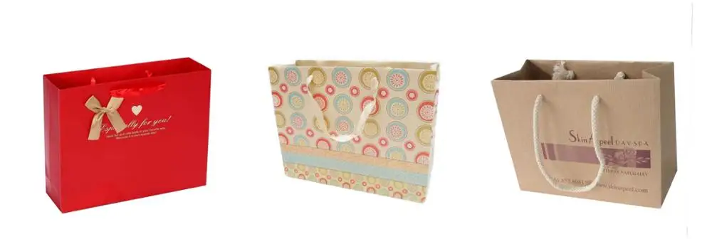 hot sale recyclable shopping packing paper bag with logo print
