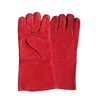 Red High Double Layer Leather Glove 13 Inches For Welding Work