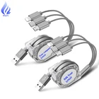 マルチ Usb 充電ケーブル格納式 3 1 電話充電ラインクリエイティブギフトのカスタムロゴ雷タイプ c とマイクロ