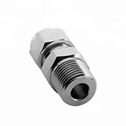 Npt Male Male Male Connector Npt Stainless Steel 316 OD1/2 To 1/2" NPT Straight Male Connector Compression Tube Fittings