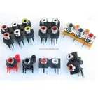 General Purpose Pcb Mount Av Rac Pin Socket 4 Pin Connector Toslink Jack For Rca