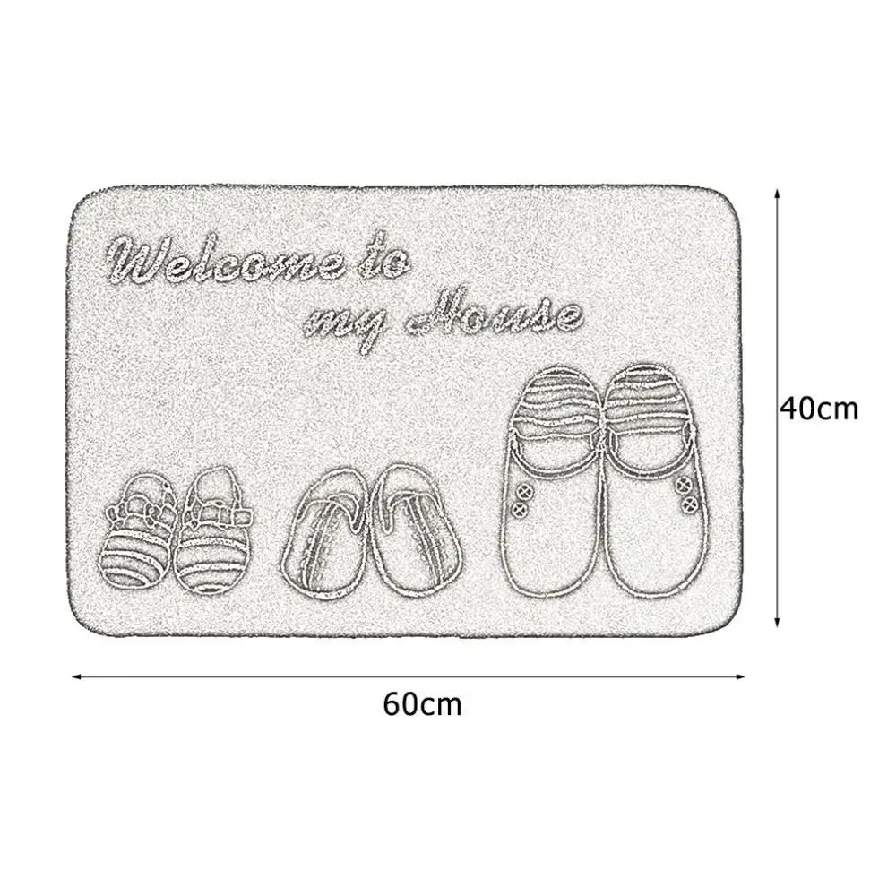2016 Hot Sale Ultra Thin Non Slip Bath Home Mats Entrance Door Doormat Home Foyer Floor Mud Sucting Pads Modern Simple Mat
