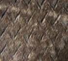 tip-dye diamond jacquard light brown acrylic polyester faux multi-color rabbit fur fabric