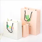 fancy Wholesale laminated square fruit cactus fresh art gift cardboard paper purse bag