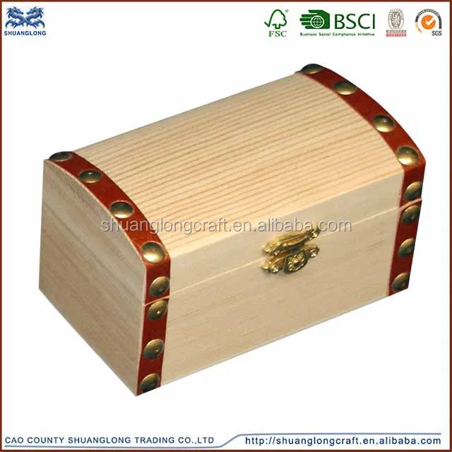 artminds wood treasure chest