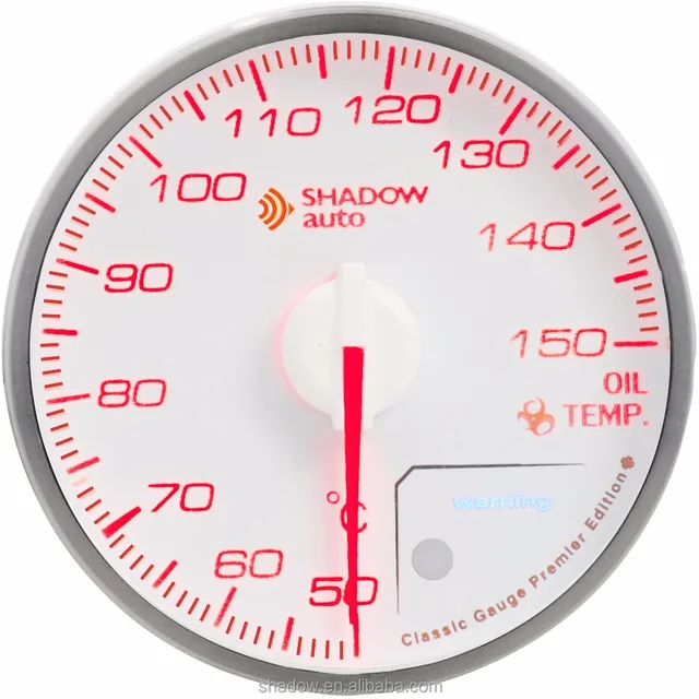 SHADOW CLASSIC White 60mm Oil Temperature Gauge For Honda Car Parts for Civic CRV
