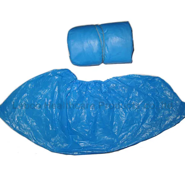 CPE shoecover packed by rubber band