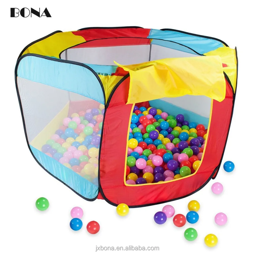 المنبثقة تصميم سهل للطي الكرة كوخ ، داخلي في الهواء الطلق خيمة مخبأ ، لعب كوخ الاطفال تلعب منزل مع سستة حقيبة التخزين