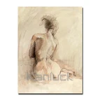 Nude Sexy Girl Abstract Canvas Oil Painting Art for Wall Decor
