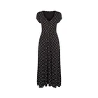 2019 Plus Size Lady Sexy Printed Clothing Women Dresses Black Spot Midi Dress