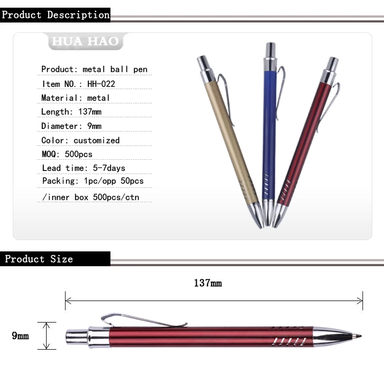 best selling custom color ballpoint pen