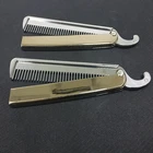 2019 High quality mental folding pocket metal hair comb