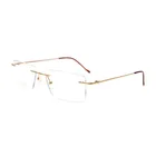 2020 Wholesale Custom Eyeglasses High Quality Metal Eye Glasses Titanium Optical Rimless Eyewear Frame Glasses