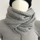 special price fashion neck warmer,grey knit scarf
