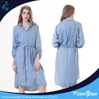 High quality long sleeve loose denim new model summer women casual dresses
