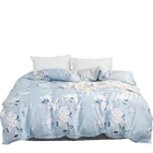 Flowers pattern 4pcs 100%cotton bedspread quilt cover bedding set