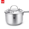 Kitchen & Restaurant Classic Stainless Steel 2-Quart Saucepan with Glass cover Stew home Pot