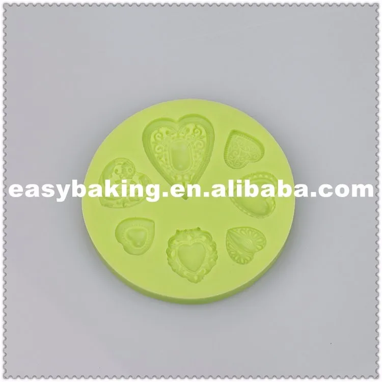 ES-7019 Love Heart Shape Cake decorating fondant silicone molds