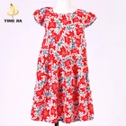 Baby Clothing Lotus leaf sleeve spring Woven girls one piece dress fancy dresses for girls