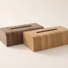 Home Decoration Facial Wood Tissue Holder Box Container Wooden Tissue Box Cover