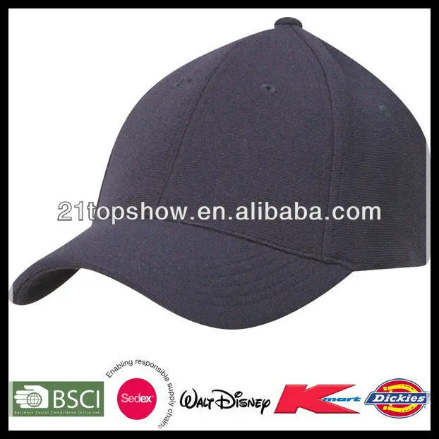 6 panel cheap wholesale blank strap back fitted hats