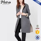 latest design plus size womens OEM soft wool cashmere coat