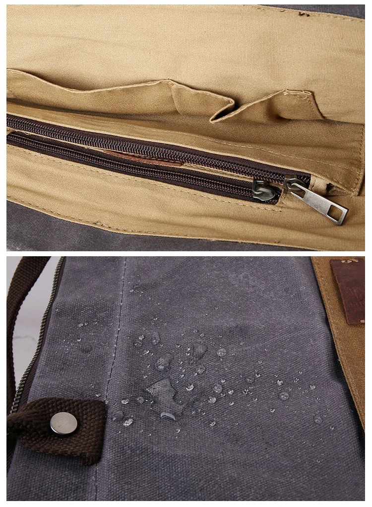 Wholesale high quality fashion women waxed canvas tote shopping hand bag handbag