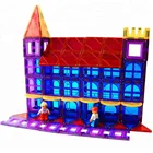Magplayer 158pices Magnet Building Tiles Kindergarten Educational Toys Clear Magnetic 3D Construction Set