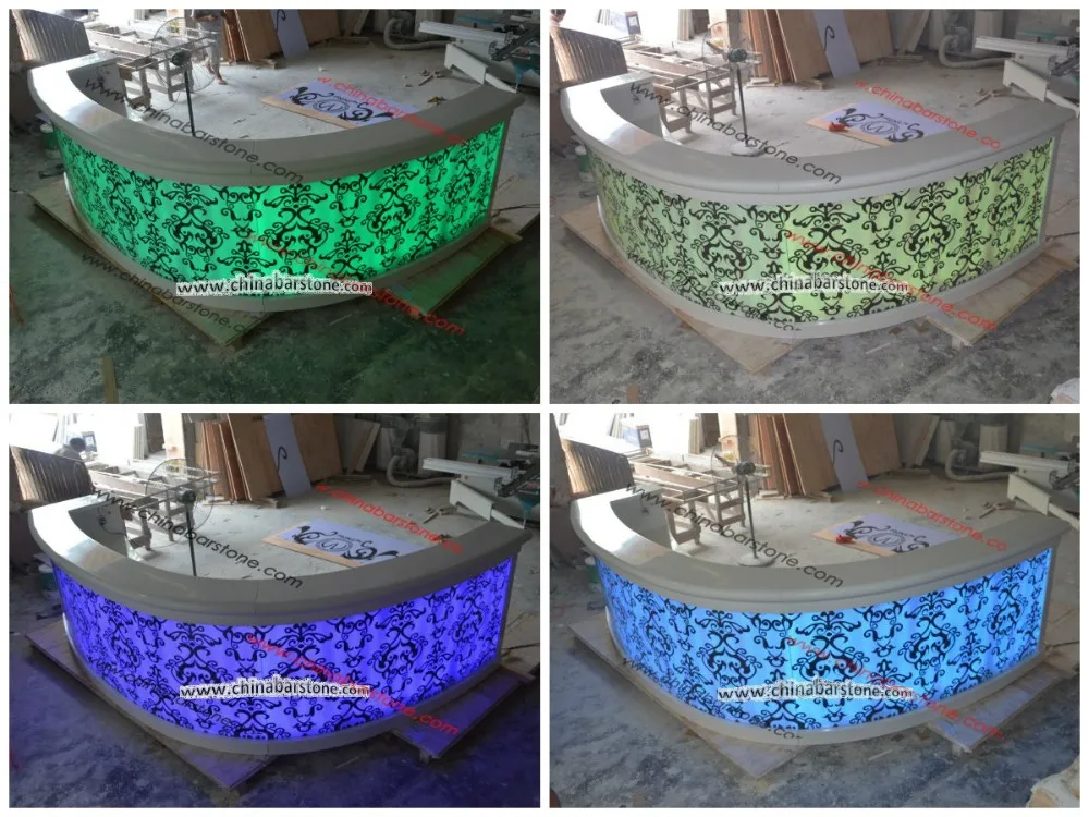 High End Glossly Marble Surface Modern Bar Counter Top Use For Night