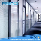 Office double glazed louver glass partition on sale