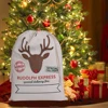 2017 Hot Sale Green Cotton Drawstring Santa Sacks Gift Bag Christmas