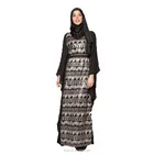 Custom Muslim Dress Bat Wing Sleeves Sequin Design Dubai Turkish Kaftan
