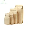 Tin Tie Custom Laminated Packing Craft Kraft Paper Coffee Sample Bags With Air Valve