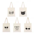 Wholesale Custom Logo Printed Folding Gift Shopping Cotton Canvas Tote Bag