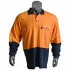 Hi Vis Cotton Jersey Safety Polo Shirt Mens Workwear Polo