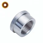 CNC turing stainless steel metal threaded tube end caps