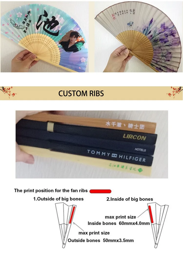 Japanese customized bamboo folding fan