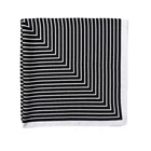 Square Women Black Geometrical Style Printed Silk Scarf Custom For Decoration