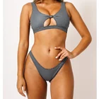 Newest OEM Black and White Gingham Print Bikini Sexy Reversible Cheeky Bikini 2019