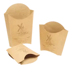 Disposable paper french fries box ,paper chips box with customer logo