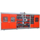 Fully automatic plates lunch fast food box plastic egg pet tray vacuum 4 station pet cup thermoforming machine