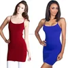Boutique Women Clothing Lightweight Jersey Knit Bodycon Spaghetti Strap Crewneck Slip Dress Online Shopping