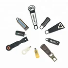 Personalized bag backpack color logo plastic pvc custom rubber zipper puller for sport clothing