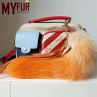 Top Quality Beauty Fox Fur Accessory Tail Keychain
