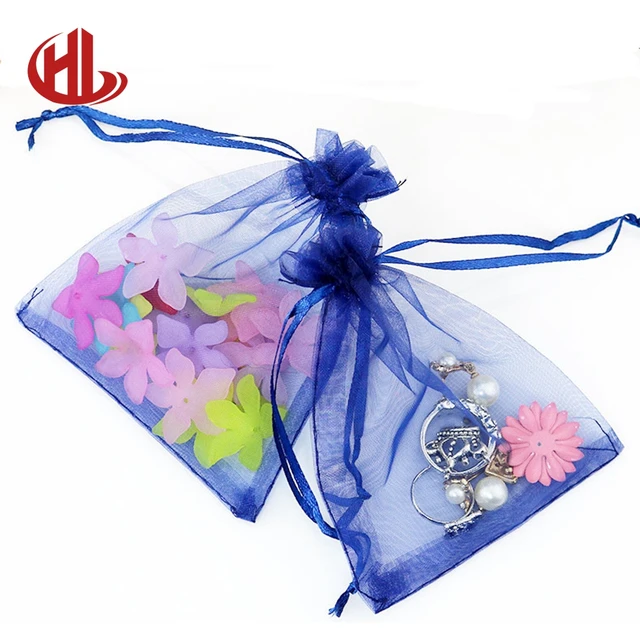 colorful custom printed organza gift bag for wholeasale