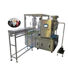 Ice coffee soda drink standing bag with spout nozzle filling and capping packing machine/water pouch packing